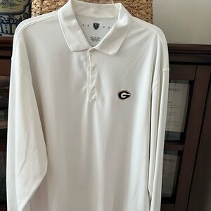 Nike White Long Sleeve Polo Shirt